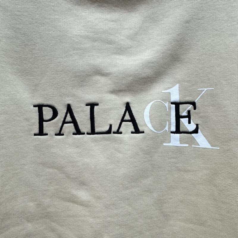 パレス PALACE トレーナー 長袖 Calvin Klein ロゴ 刺繍 クルーネック スウェット 40314UC L ベージュ / ベージュ / beige メンズ USED 古着 中古 50130586