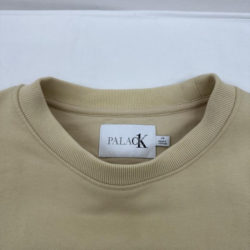 パレス PALACE トレーナー 長袖 Calvin Klein ロゴ 刺繍 クルーネック スウェット 40314UC L ベージュ / ベージュ / beige メンズ USED 古着 中古 50130586