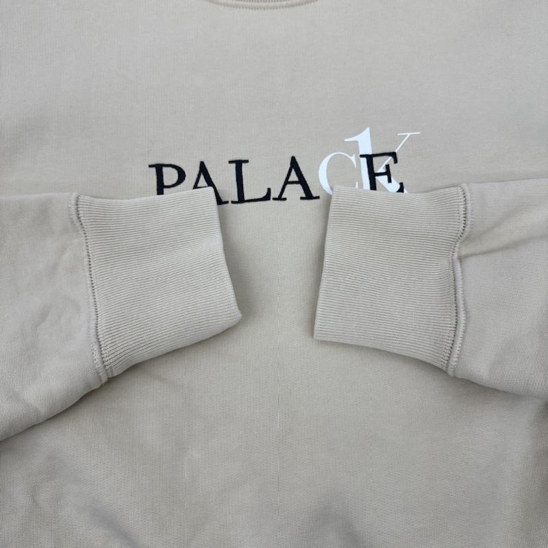 パレス PALACE トレーナー 長袖 Calvin Klein ロゴ 刺繍 クルーネック スウェット 40314UC L ベージュ / ベージュ / beige メンズ USED 古着 中古 50130586
