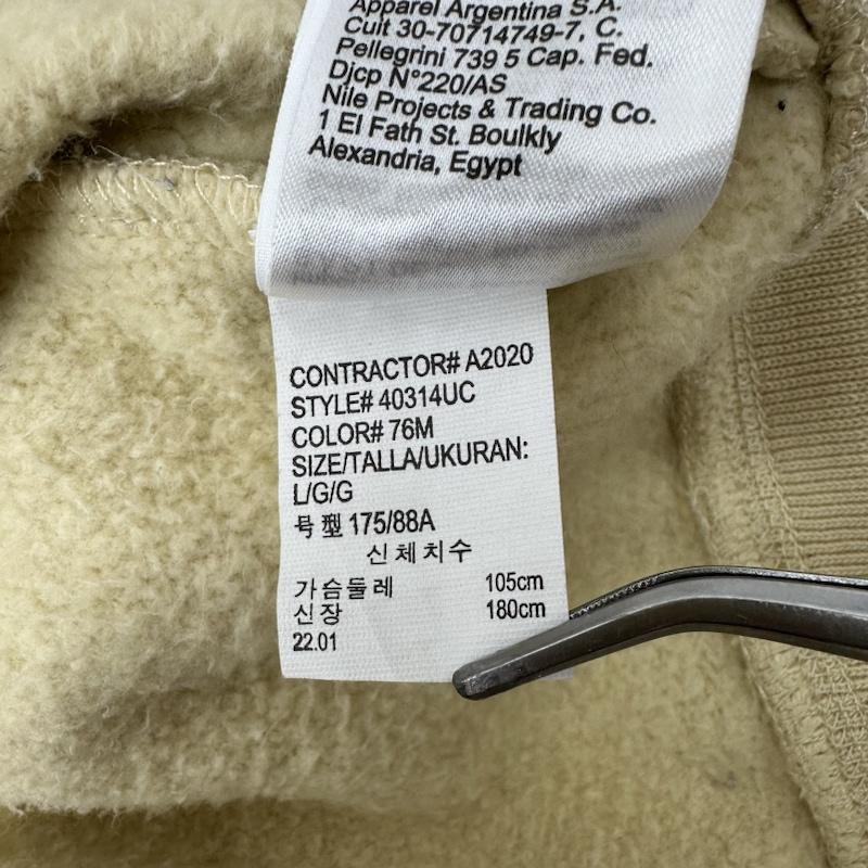 パレス PALACE トレーナー 長袖 Calvin Klein ロゴ 刺繍 クルーネック スウェット 40314UC L ベージュ / ベージュ / beige メンズ USED 古着 中古 50130586