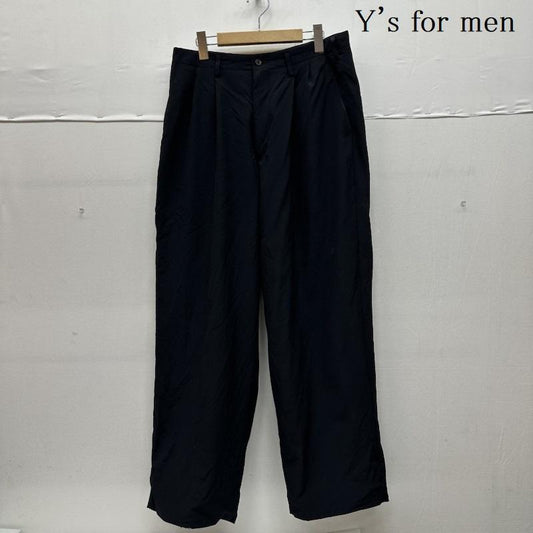 ワイズフォーメン Y s for men パンツ スラックス 2タック ワイド パンツ テーパード スラックス MF-P08-111 M 黒 / ブラック / black メンズ USED 古着 中古 50130608