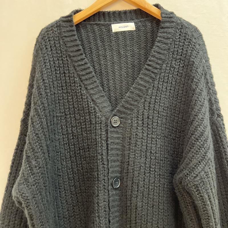 古着 USED カーディガン 長袖 Raised rib cardigan レイズドリブカーディガン AKT066 FREE 黒 / ブラック / black レディース USED 古着 中古 50130666