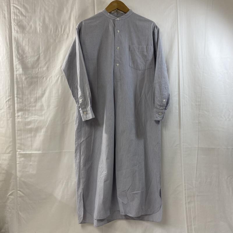 古着 USED ワンピース ロングスカート ハーフボタン シャツワンピース ストライプ ライトブルー cotton100% SIZE:00 ストライプ 水色 / ライトブルー / レディース USED 古着 中古 50130720