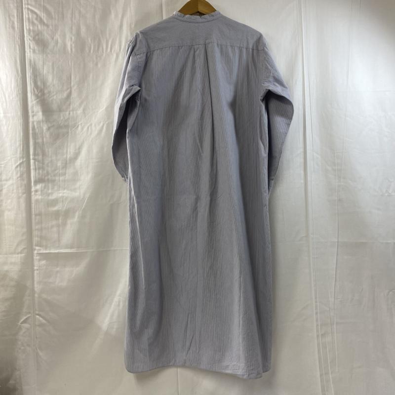 古着 USED ワンピース ロングスカート ハーフボタン シャツワンピース ストライプ ライトブルー cotton100% SIZE:00 ストライプ 水色 / ライトブルー / レディース USED 古着 中古 50130720