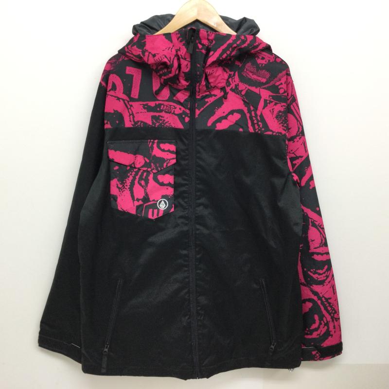 ボルコム VOLCOM ジャケット、上着 ジャンパー、ブルゾン FOREST JACKET フォレストジャケット スキー スノボ ウェア ポリエステル M 黒 / ブラック / black X 桃 / ピンク / pink メンズ USED 古着 中古 50130721