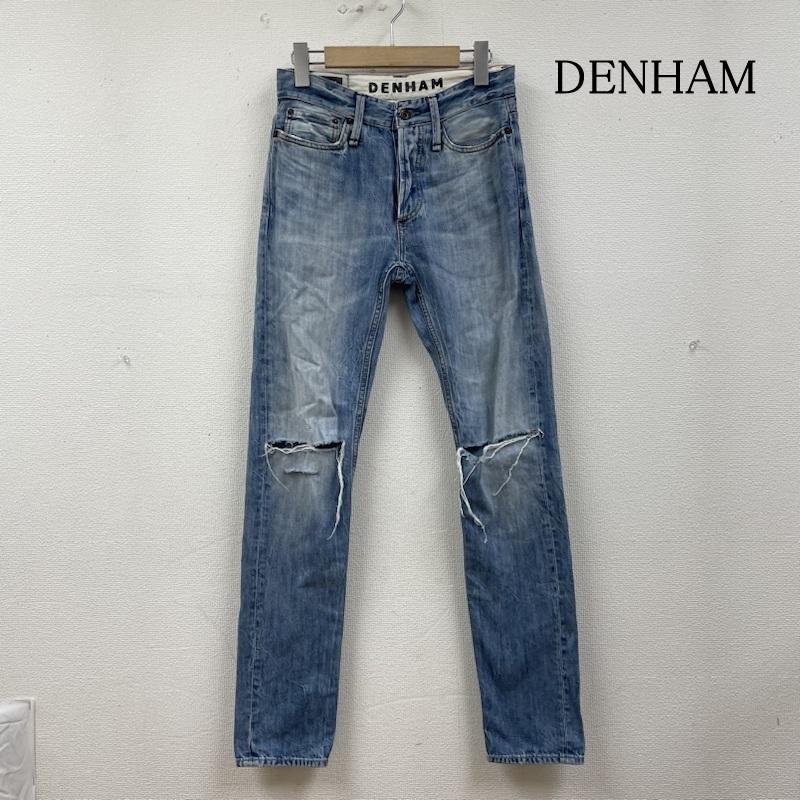 デンハム DENHAM パンツ デニム、ジーンズ RAZOR スリム フィット デニム パンツ ストレッチ 01-13-11-11-018 27インチ ダメージ加工 インディゴ / インディゴ / Indigo メンズ USED 古着 中古 50130753