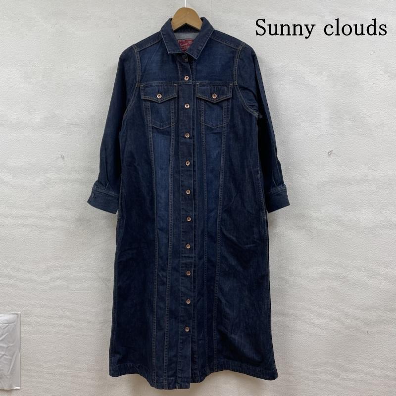 サニークラウズ Sunny clouds ワンピース ロングスカート デニム シャツ ロング ワンピース ボタン Aライン CS-720-566 サイズMP M 無地 インディゴ / インディゴ / Indigo レディース USED 古着 中古 50130795