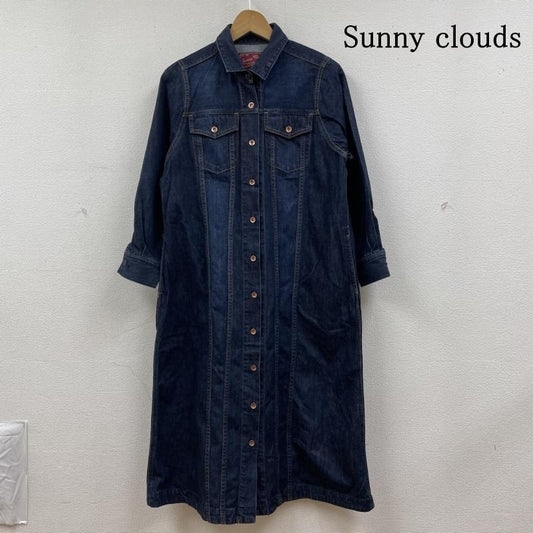 サニークラウズ Sunny clouds ワンピース ロングスカート デニム シャツ ロング ワンピース ボタン Aライン CS-720-566 サイズMP M 無地 インディゴ / インディゴ / Indigo レディース USED 古着 中古 50130795