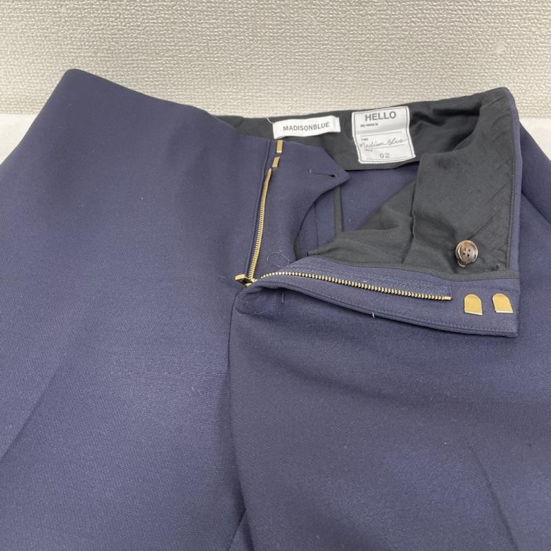 マディソンブルー MADISON BLUE パンツ ワークパンツ、ペインターパンツ W NY DOUBLE CLOTH FLARE PANTS ナイロン MB181-3002 フレア ロング パンツ 2 無地 紺 / ネイビー / navy レディース USED 古着 中古 50130808