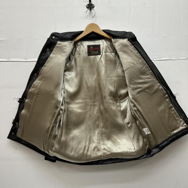 テンダーロイン TENDERLOIN ジャケット、上着 レザージャケット 07AW 袖ライン レーシング レザー ダウン ジャケット T-RACINGLEATHER S 黒 / ブラック / black メンズ USED 古着 中古 50130834