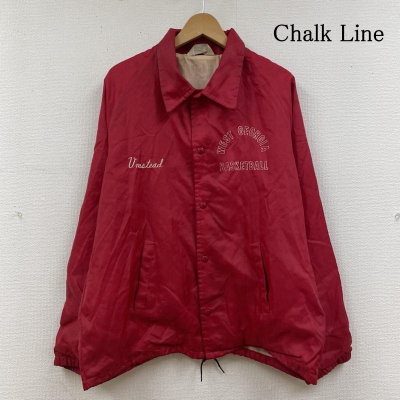 古着 USED ジャケット、上着 ジャンパー、ブルゾン 70s Chalk Line チョークライン ナイロン コーチ ジャケット スナップボタン L ロゴ、文字 X 刺繍 X プリント 赤 / レッド / red メンズ USED 古着 中古 50130839