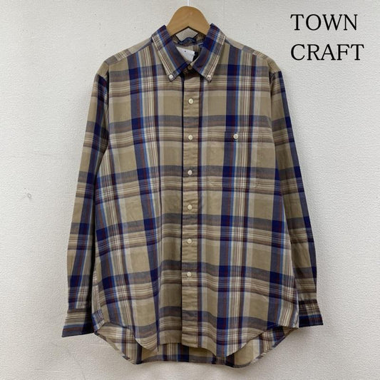 タウンクラフト TOWNCRAFT シャツ、ブラウス 長袖 90s ヴィンテージ 長袖 チェック シャツ ブラウス ボタンダウン L チェック マルチカラー / マルチカラー / multicolor メンズ USED 古着 中古 50130841