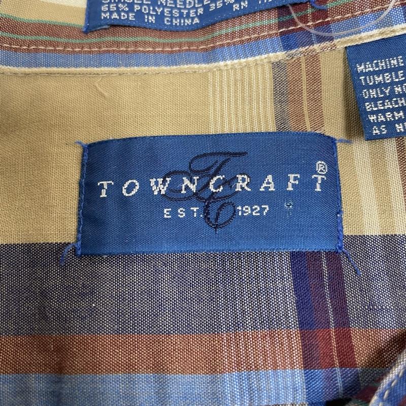タウンクラフト TOWNCRAFT シャツ、ブラウス 長袖 90s ヴィンテージ 長袖 チェック シャツ ブラウス ボタンダウン L チェック マルチカラー / マルチカラー / multicolor メンズ USED 古着 中古 50130841