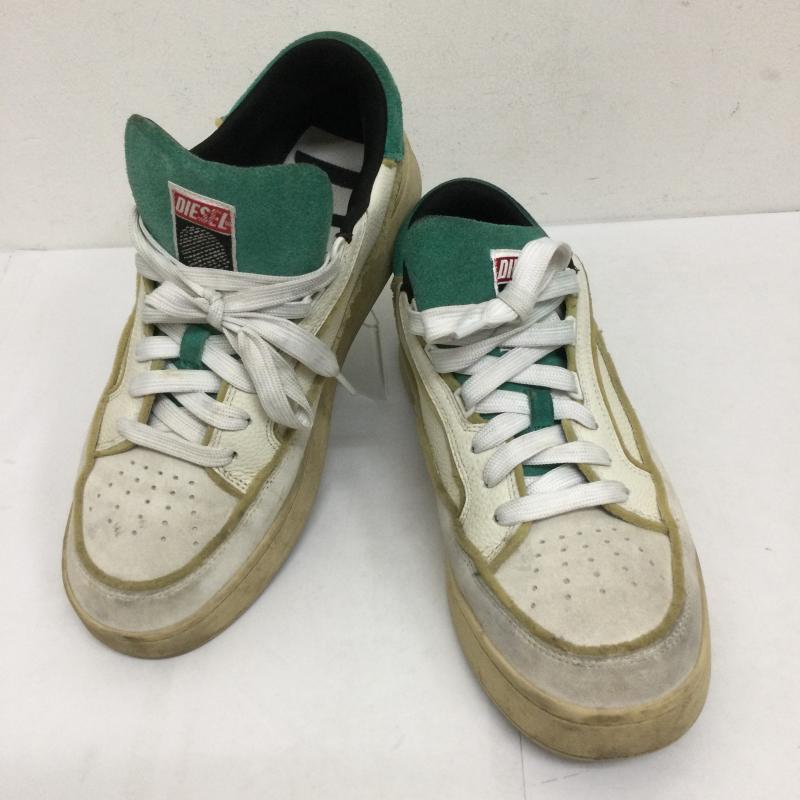 ディーゼル DIESEL スニーカー スニーカー DIESEL S-SINNA LOW スニーカー ディーゼル 27.0cm 白 / ホワイト / white X 緑 / グリーン / green メンズ USED 古着 中古 50130848