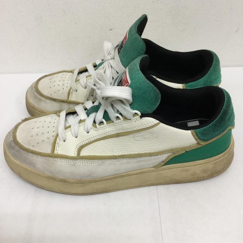 ディーゼル DIESEL スニーカー スニーカー DIESEL S-SINNA LOW スニーカー ディーゼル 27.0cm 白 / ホワイト / white X 緑 / グリーン / green メンズ USED 古着 中古 50130848