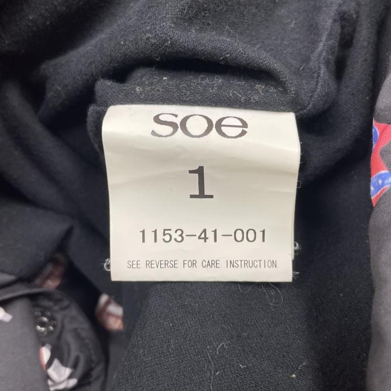 ソーイ soe ジャケット、上着 ジャンパー、ブルゾン スナップボタン ブルゾン プリント コーチ ジャケット 総柄 1153-41-001 Coach Jacket Rites of Fall 1 プリント X 総柄 黒 / ブラック / black メンズ USED 古着 中古 50130885