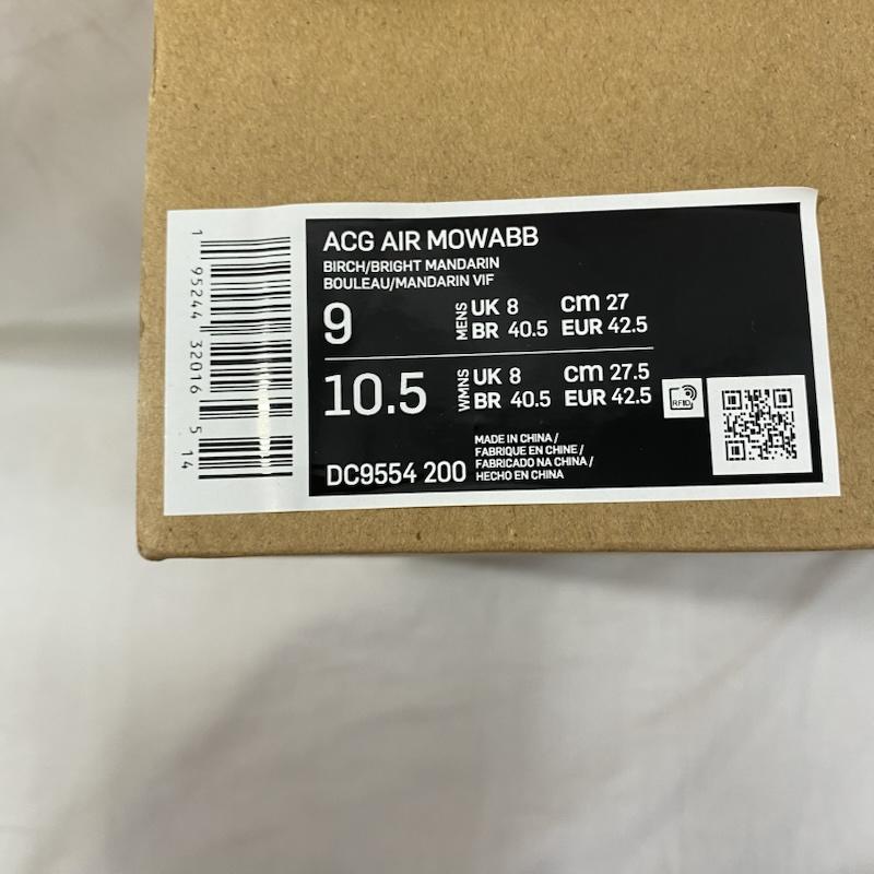 ナイキ エィシージー NIKE ACG スニーカー スニーカー DC9554-200 Nike ACG Air Mowabb Rattan Birch US9/27cm US：9 ロゴ、文字 ベージュ / ベージュ / beige X 青 / ブルー / blue X 橙 / オレンジ / orange メンズ USED 古着 中古 50131018