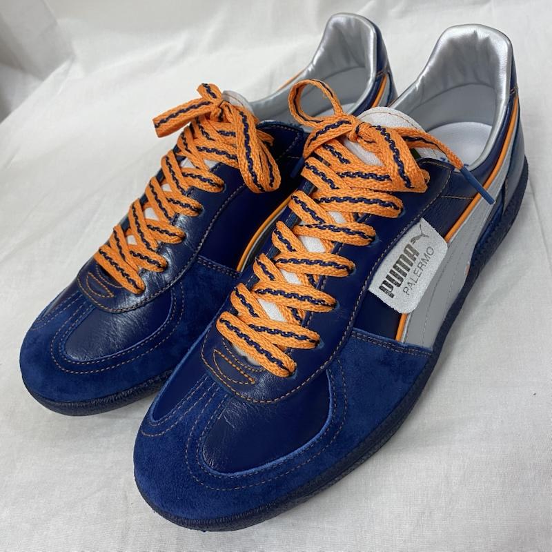 プーマ PUMA スニーカー スニーカー MIJ S-PULSE magforlia 2024 清水エスパルス J2リーグ優勝記念 CLYDE ROYAL-PUMA SILVER US9/27cm US：9 ロゴ、文字 青 / ブルー / blue X 銀 / シルバー / silver color メンズ USED 古着 中古 50131059