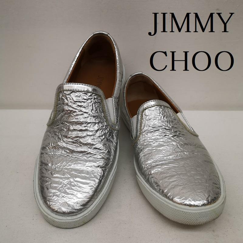 ジミーチュウ JIMMY CHOO スリッポン スリッポン メタリック シルバー スリッポン スニーカー 35 1/2 22.5cm 銀 / シルバー / silver color レディース USED 古着 中古 50131065