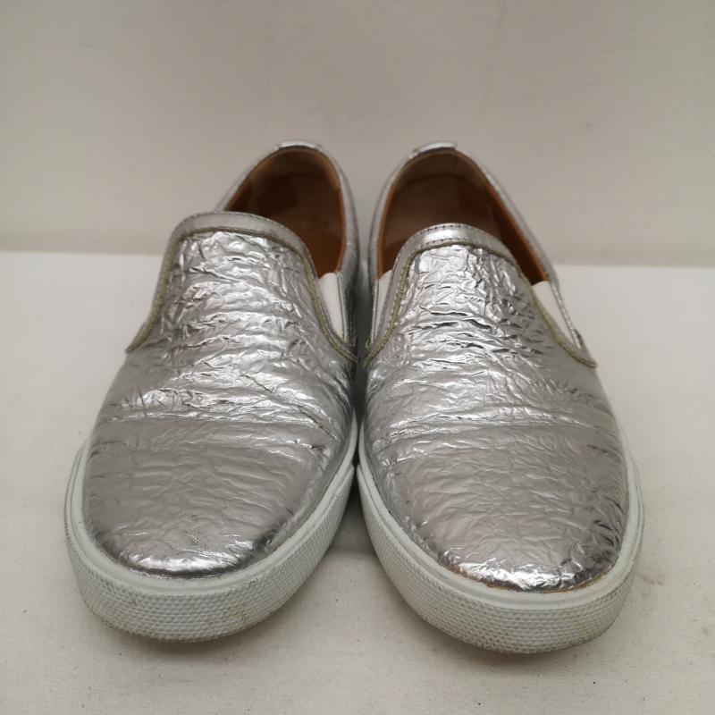 ジミーチュウ JIMMY CHOO スリッポン スリッポン メタリック シルバー スリッポン スニーカー 35 1/2 22.5cm 銀 / シルバー / silver color レディース USED 古着 中古 50131065