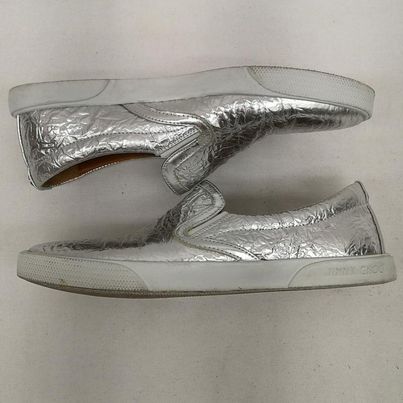 ジミーチュウ JIMMY CHOO スリッポン スリッポン メタリック シルバー スリッポン スニーカー 35 1/2 22.5cm 銀 / シルバー / silver color レディース USED 古着 中古 50131065