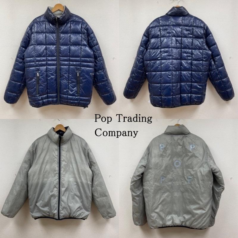 古着 USED ジャケット、上着 ジャンパー、ブルゾン Pop Trading Company キルティング リバーシブル パファー ジャケット 中綿 ジップアップブルゾン 1251-343-0680 XL 青 / ブルー / blue X 薄緑 / ライトグリーン / メンズ USED 古着 中古 50131075