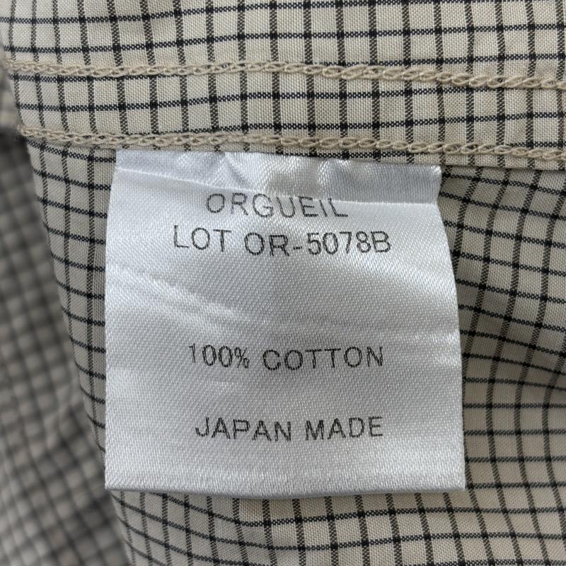 古着 USED シャツ、ブラウス 長袖 ORGUEIL オルゲイユ OR-5078B タイプライタークロス グラフチェック柄 長袖シャツ 36 メンズ USED 古着 中古 50131117