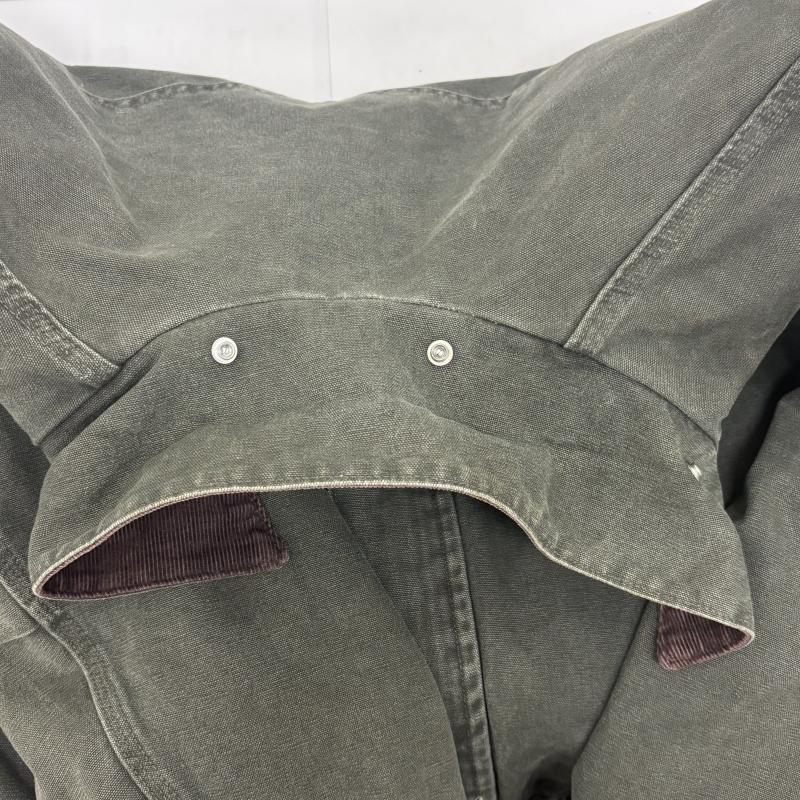 カーハート Carhartt コート コート一般 ダック ワークジャケット 襟コーデュロイ レザーロゴ 00 s C52MOS ブランケット 裏地 XL メンズ USED 古着 中古 50131182