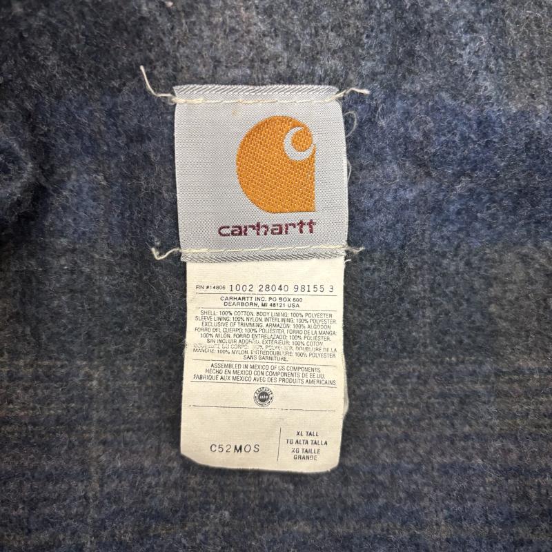 カーハート Carhartt コート コート一般 ダック ワークジャケット 襟コーデュロイ レザーロゴ 00 s C52MOS ブランケット 裏地 XL メンズ USED 古着 中古 50131182