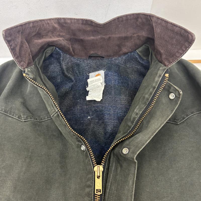 カーハート Carhartt コート コート一般 ダック ワークジャケット 襟コーデュロイ レザーロゴ 00 s C52MOS ブランケット 裏地 XL メンズ USED 古着 中古 50131182