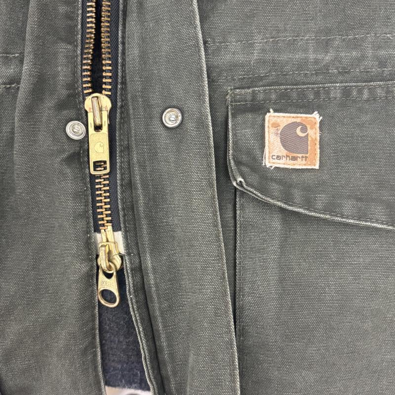 カーハート Carhartt コート コート一般 ダック ワークジャケット 襟コーデュロイ レザーロゴ 00 s C52MOS ブランケット 裏地 XL メンズ USED 古着 中古 50131182