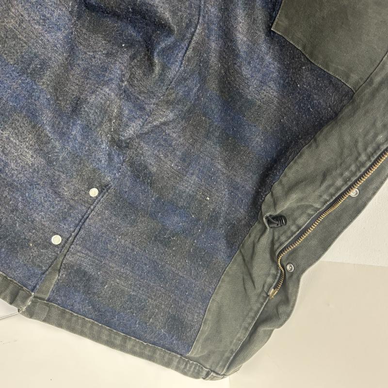 カーハート Carhartt コート コート一般 ダック ワークジャケット 襟コーデュロイ レザーロゴ 00 s C52MOS ブランケット 裏地 XL メンズ USED 古着 中古 50131182