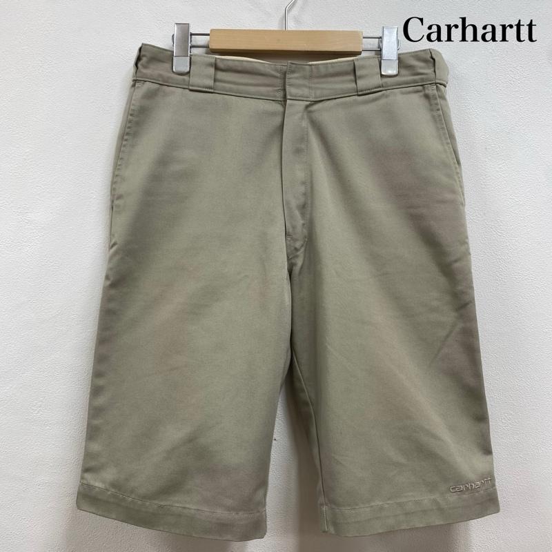 カーハート Carhartt パンツ ショートパンツ 裾ロゴ ワーク チノ ハーフパンツ ジップフライ L ワンポイント X ロゴ、文字 X 刺繍 メンズ USED 古着 中古 50131207