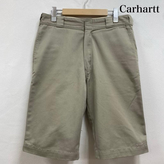 カーハート Carhartt パンツ ショートパンツ 裾ロゴ ワーク チノ ハーフパンツ ジップフライ L ワンポイント X ロゴ、文字 X 刺繍 メンズ USED 古着 中古 50131207