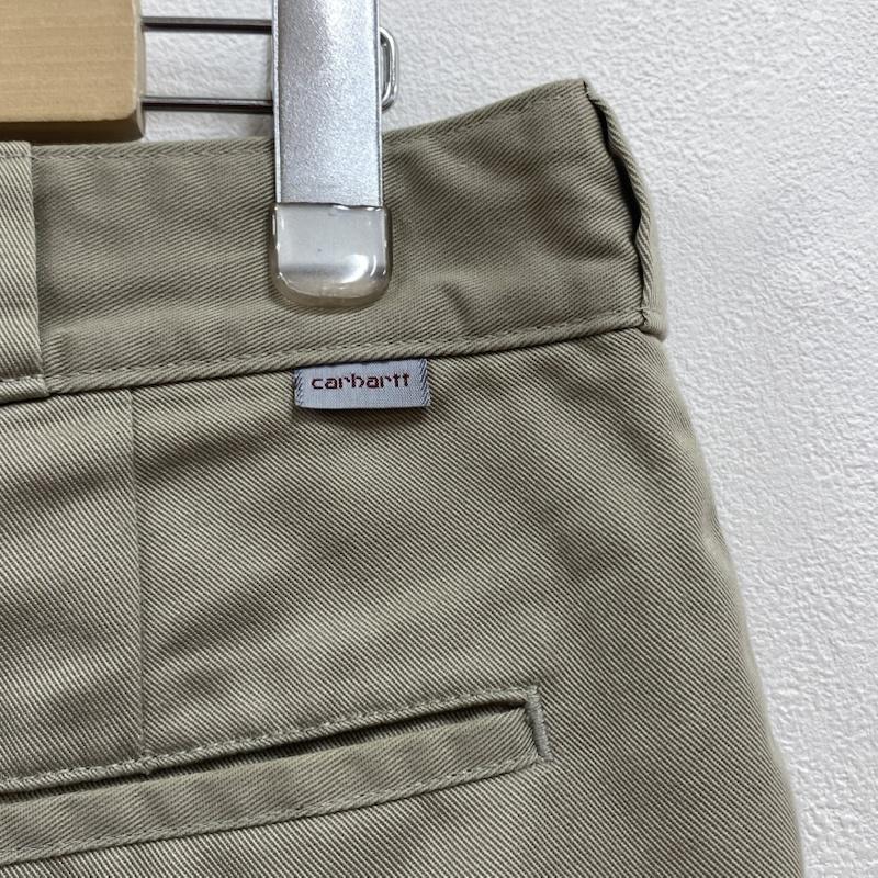カーハート Carhartt パンツ ショートパンツ 裾ロゴ ワーク チノ ハーフパンツ ジップフライ L ワンポイント X ロゴ、文字 X 刺繍 メンズ USED 古着 中古 50131207