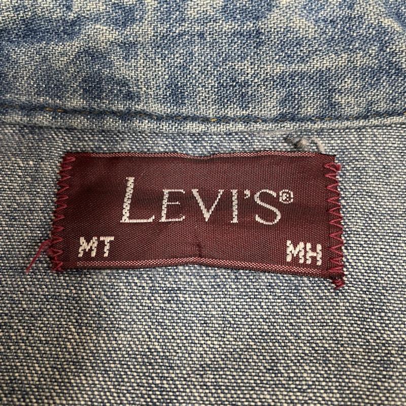 リーバイス Levi s シャツ、ブラウス 長袖 90s デニム ウエスタン シャツ 長袖 スナップボタン スモールe オレンジタブ M 無地 インディゴ / インディゴ / Indigo メンズ USED 古着 中古 50131274