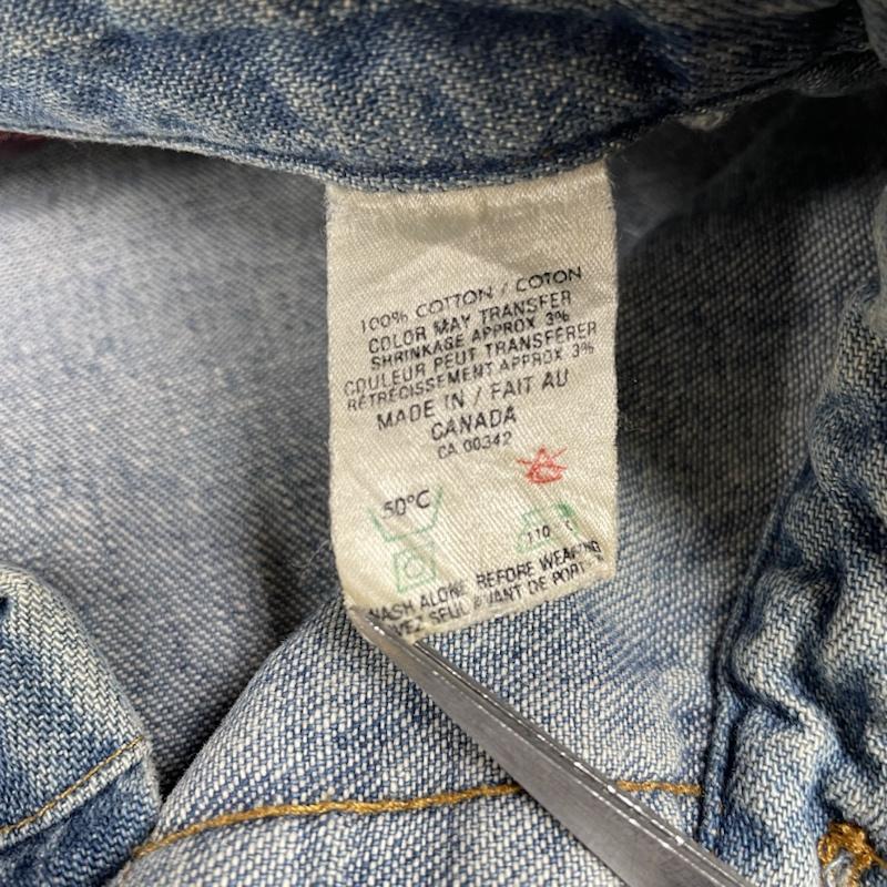 リーバイス Levi s シャツ、ブラウス 長袖 90s デニム ウエスタン シャツ 長袖 スナップボタン スモールe オレンジタブ M 無地 インディゴ / インディゴ / Indigo メンズ USED 古着 中古 50131274