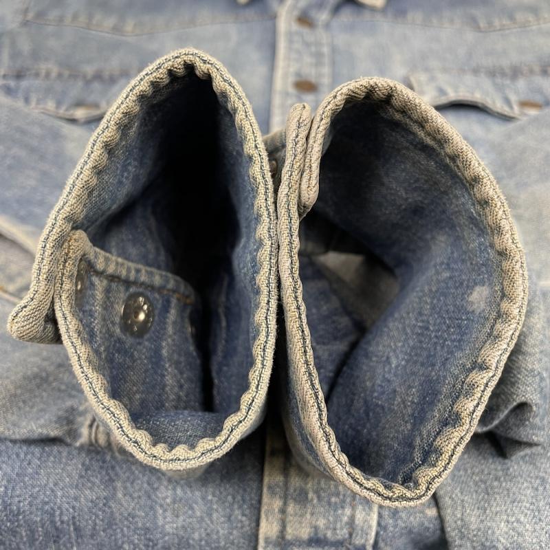 リーバイス Levi s シャツ、ブラウス 長袖 90s デニム ウエスタン シャツ 長袖 スナップボタン スモールe オレンジタブ M 無地 インディゴ / インディゴ / Indigo メンズ USED 古着 中古 50131274