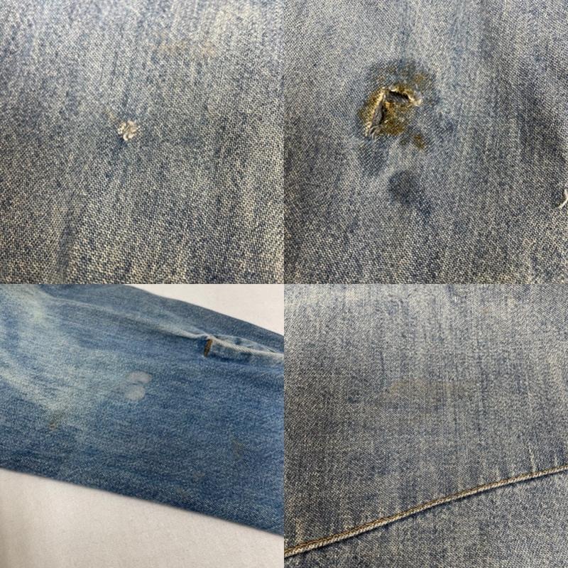 リーバイス Levi s シャツ、ブラウス 長袖 90s デニム ウエスタン シャツ 長袖 スナップボタン スモールe オレンジタブ M 無地 インディゴ / インディゴ / Indigo メンズ USED 古着 中古 50131274