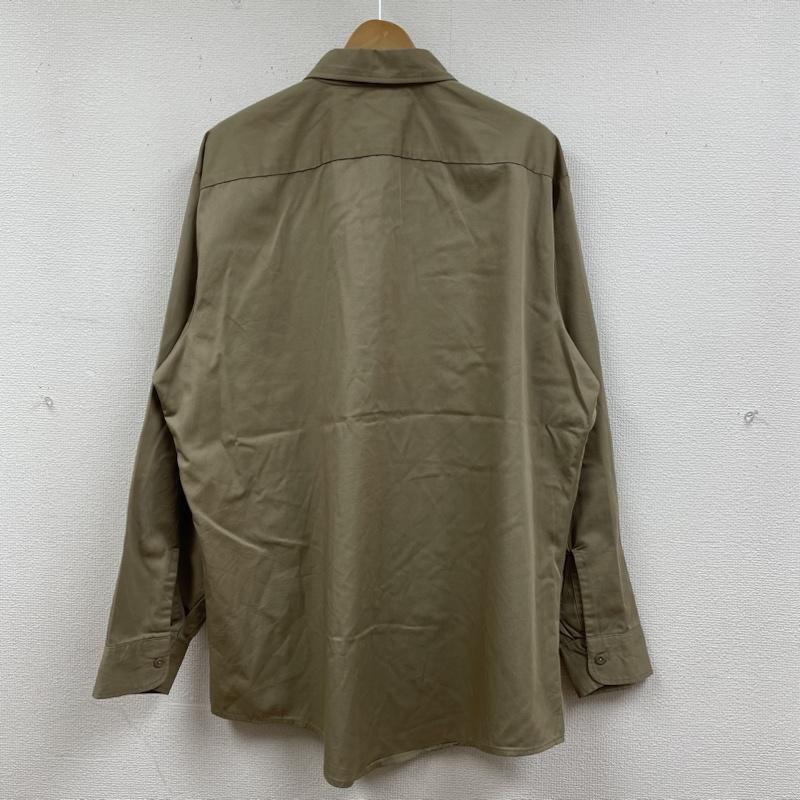 シアーズ SEARS シャツ、ブラウス 長袖 ビンテージ 80s feldmaster 無地 長袖 ワーク シャツ ボタン USA製 XL 無地 ベージュ / ベージュ / beige メンズ USED 古着 中古 50131297