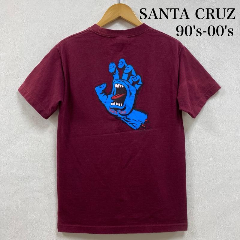 サンタクルーズ SANTA CRUZ Tシャツ 半袖 90 s 00 s オールド スクリーミングハンド NHSタグ メキシコ製 S ロゴ、文字 X プリント えんじ / ワインレッド / dark red メンズ USED 古着 中古 50131319
