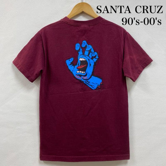 サンタクルーズ SANTA CRUZ Tシャツ 半袖 90 s 00 s オールド スクリーミングハンド NHSタグ メキシコ製 S ロゴ、文字 X プリント えんじ / ワインレッド / dark red メンズ USED 古着 中古 50131319