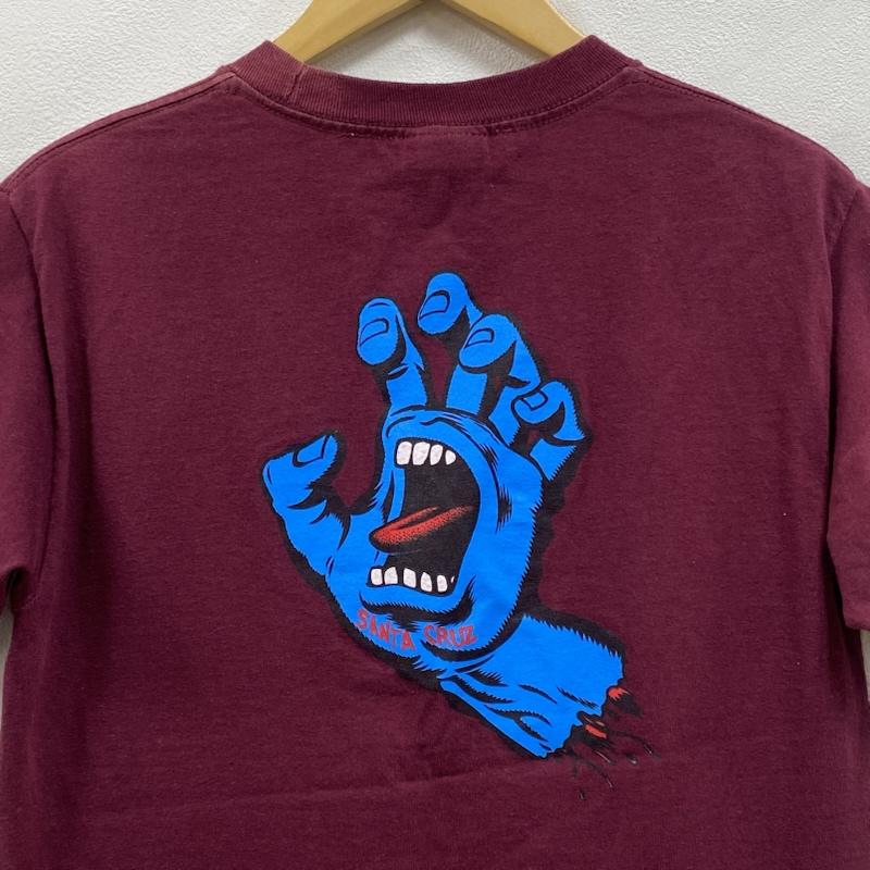 サンタクルーズ SANTA CRUZ Tシャツ 半袖 90 s 00 s オールド スクリーミングハンド NHSタグ メキシコ製 S ロゴ、文字 X プリント えんじ / ワインレッド / dark red メンズ USED 古着 中古 50131319