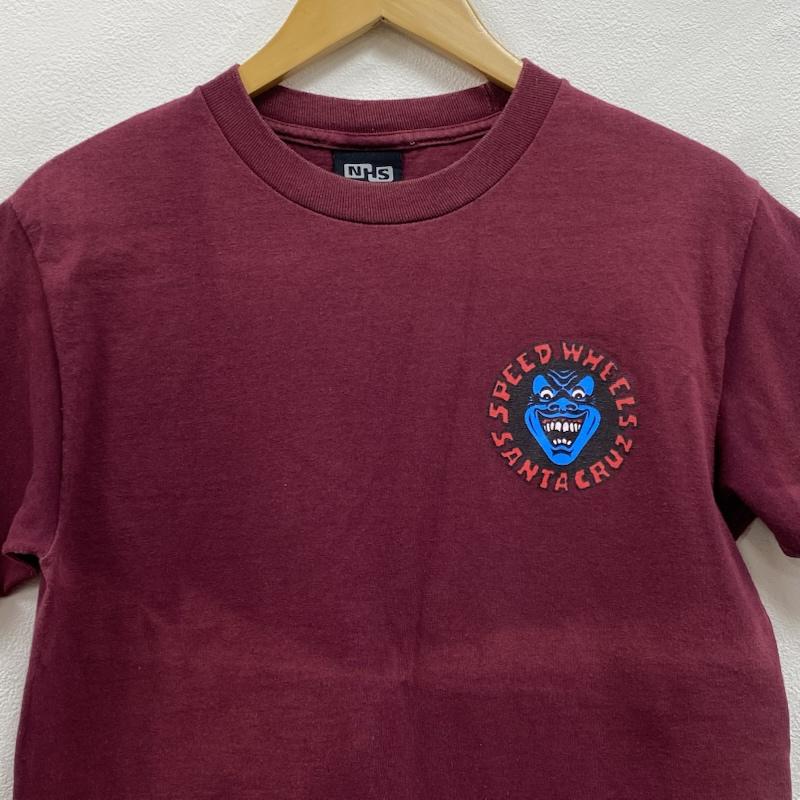 サンタクルーズ SANTA CRUZ Tシャツ 半袖 90 s 00 s オールド スクリーミングハンド NHSタグ メキシコ製 S ロゴ、文字 X プリント えんじ / ワインレッド / dark red メンズ USED 古着 中古 50131319
