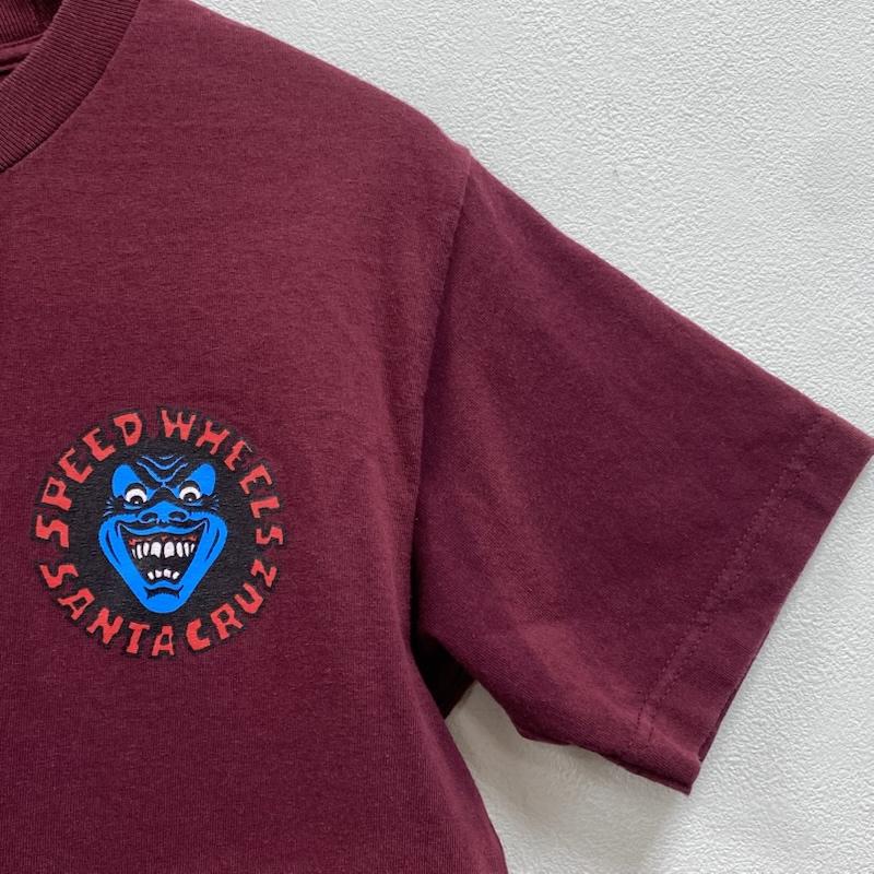 サンタクルーズ SANTA CRUZ Tシャツ 半袖 90 s 00 s オールド スクリーミングハンド NHSタグ メキシコ製 S ロゴ、文字 X プリント えんじ / ワインレッド / dark red メンズ USED 古着 中古 50131319