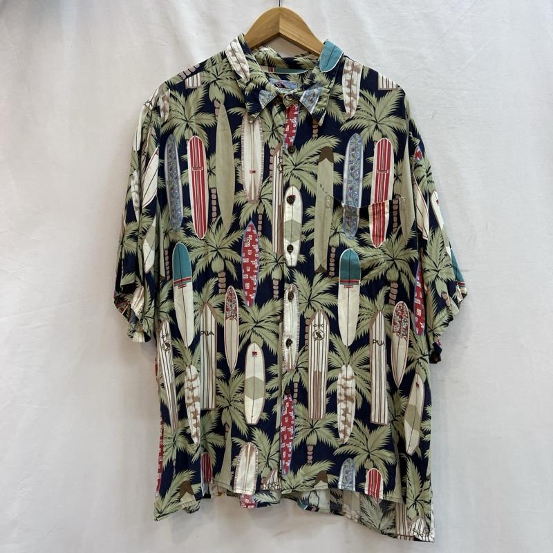 レインスプーナー reyn spooner シャツ、ブラウス 半袖 90s ダイヤモンドヘッドタグ サーフボード柄 レーヨン アロハシャツ ビンテージ XL マルチカラー / マルチカラー / multicolor メンズ USED 古着 中古 50131327