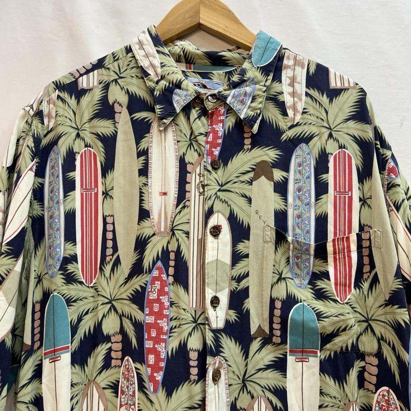レインスプーナー reyn spooner シャツ、ブラウス 半袖 90s ダイヤモンドヘッドタグ サーフボード柄 レーヨン アロハシャツ ビンテージ XL マルチカラー / マルチカラー / multicolor メンズ USED 古着 中古 50131327