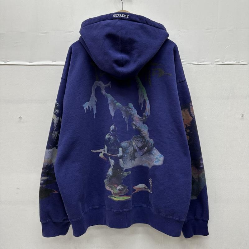 シュプリーム Supreme パーカー 長袖 24AW Frank Frazetta Zip Up Hooded Sweatshirt プリント ジップ パーカー XL 紫 / パープル / purple メンズ USED 古着 中古 50131336