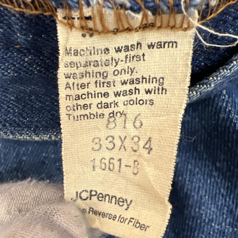 ジェイシーペニー J.C.PENNY パンツ デニム、ジーンズ 80s plain pockets USA製 デニムパンツ ビンテージ 33インチ メンズ USED 古着 中古 50131343