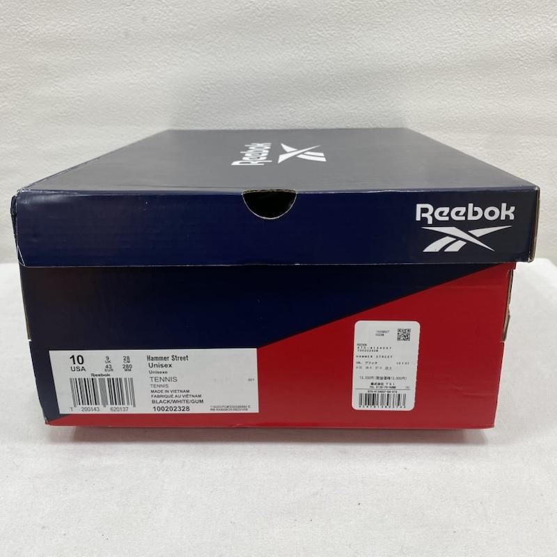 リーボック Reebok スニーカー スニーカー HAMMER STREET ハマーストリート 100202328 28.0cm ロゴ、文字 X プリント X 刺繍 黒 / ブラック / black X 白 / ホワイト / white X 水色 / ライトブルー / メンズ USED 古着 中古 50131362